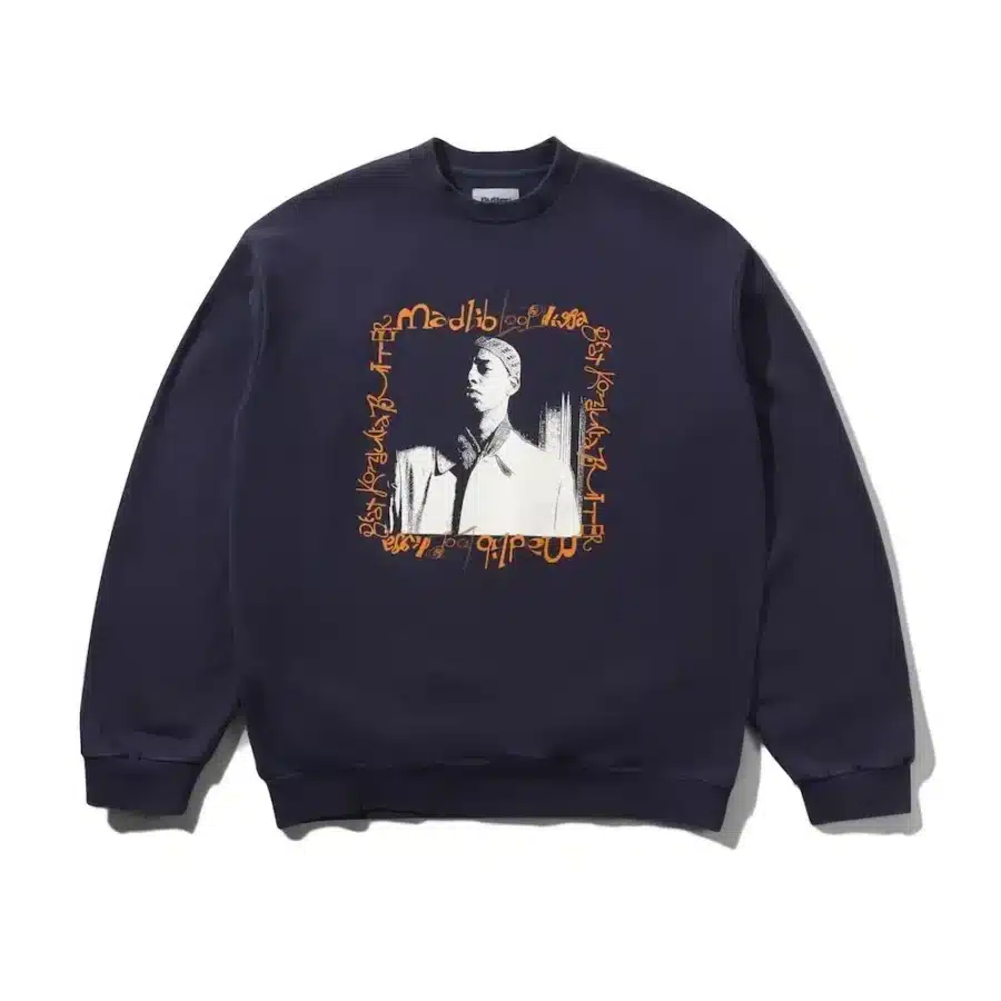 Butter x Madlib Loop Digga Crewneck - Washed Navy